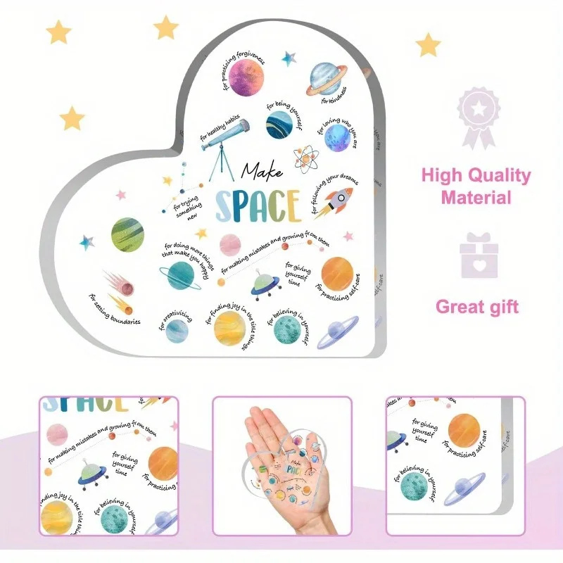 Acrylic Heart Mental Health De - Therapy Health And Wellness recension och pris