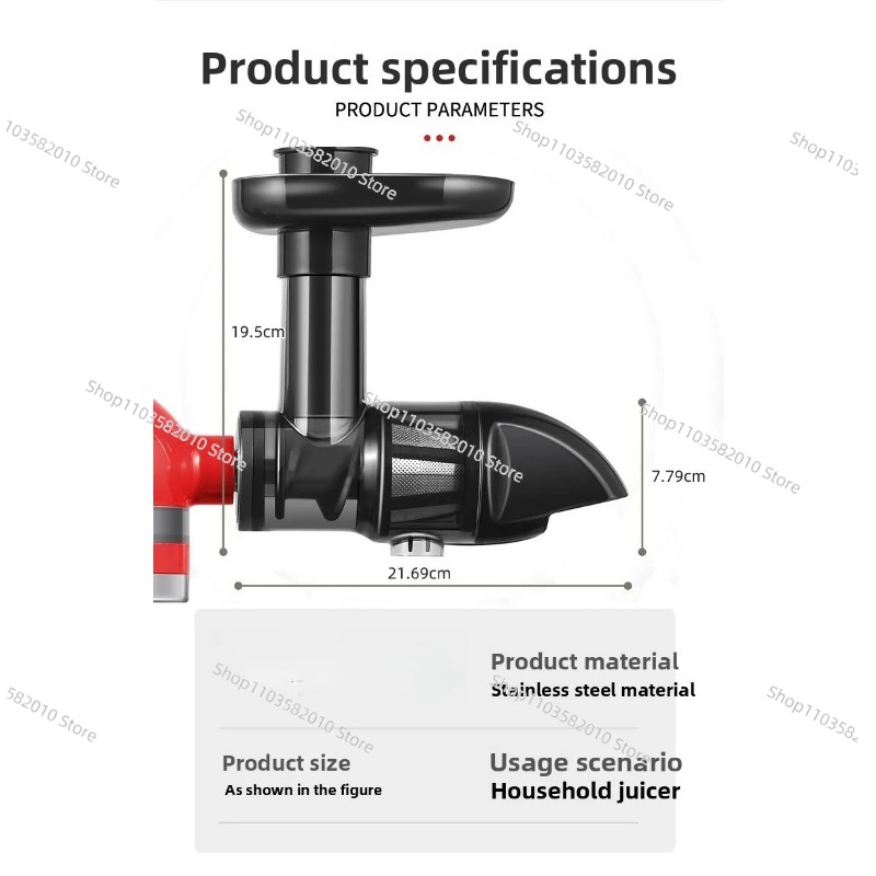 Horizontal Slow Masticating Ju - Cold Press Juicer recension och pris