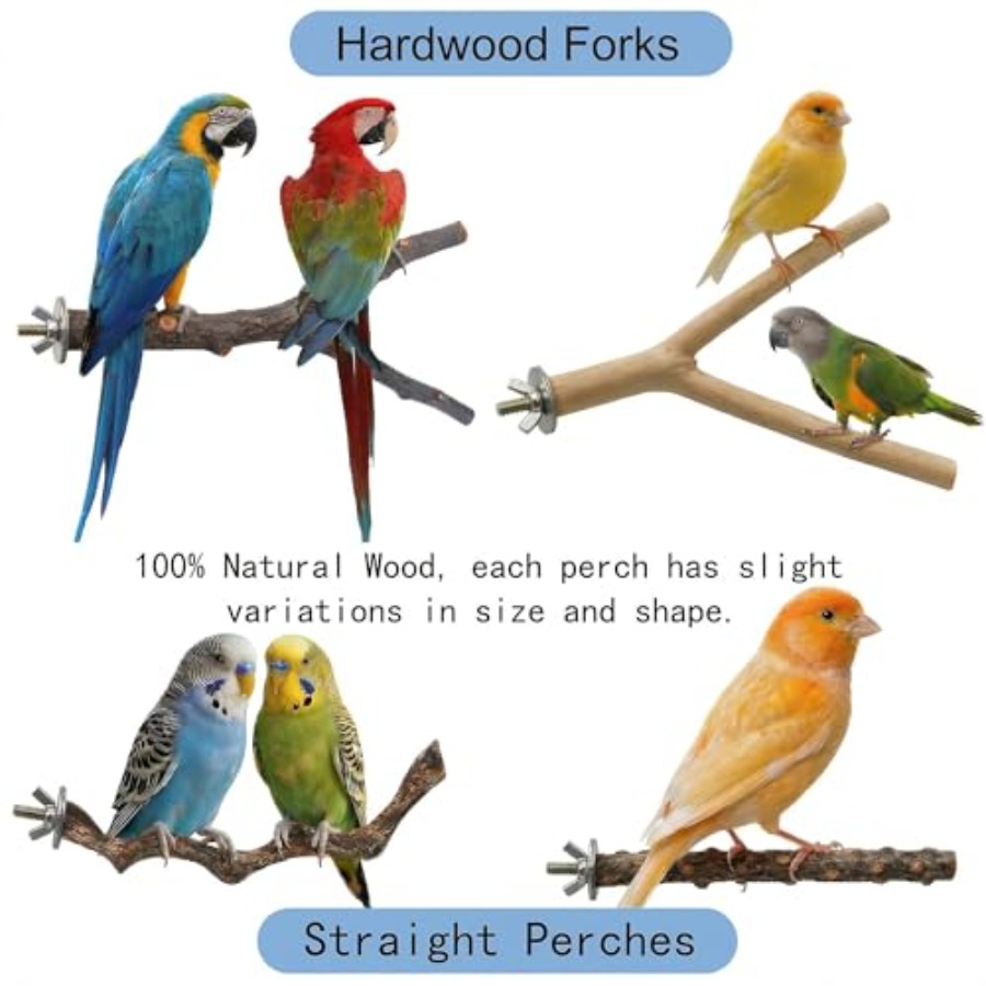 8PCS natural wood bird perches - Health & Wellness Juice & Smoothie Bar recension och pris